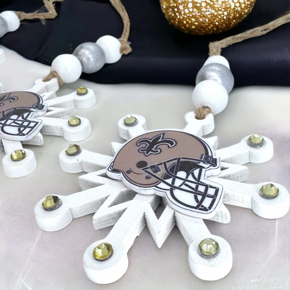 Saintsational Holiday Cheer: Handmade New Orleans Saints Christmas Ornament! - Picture 5 of 15